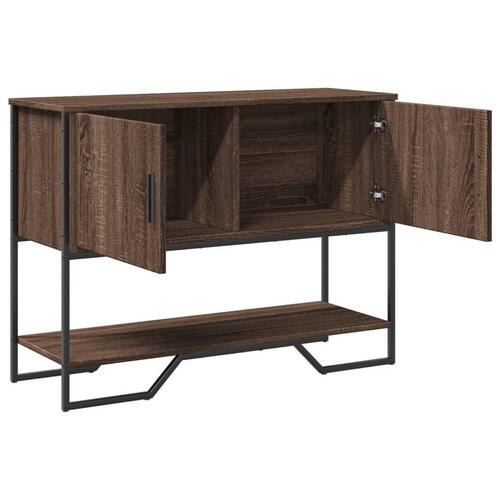 Konsolbord 100x35x74,5 cm konstrueret træ brun egetræsfarve