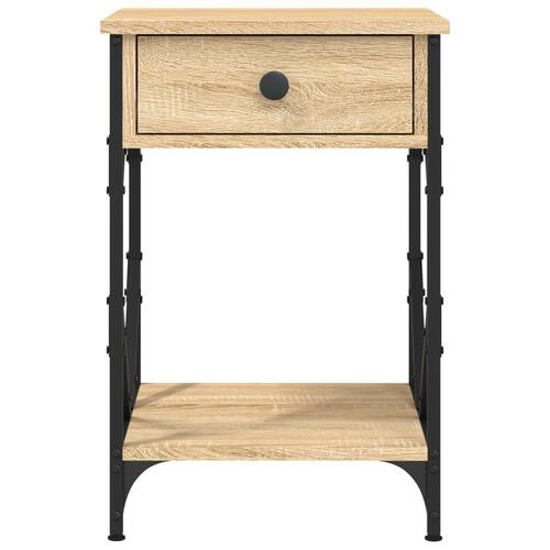 Sengeborde 2 stk. 40x42x60 cm konstrueret træ sonoma-eg