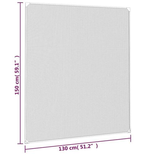 Magnetisk insektnet til vinduer 130x150 cm antracitgrå