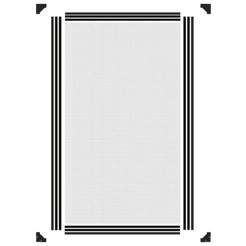 Magnetisk insektnet til vinduer 80x140 cm antracitgrå
