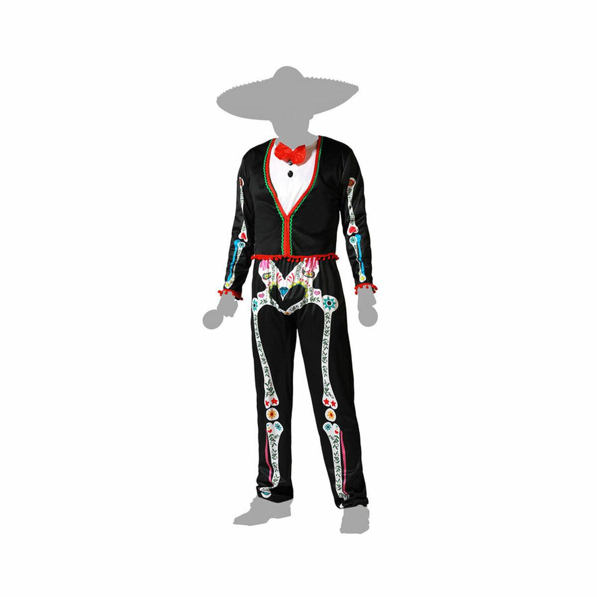 Kostume Skelet Mexicansk dame M/L