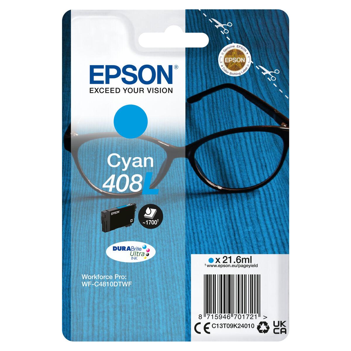 Epson original blækpatron 408L Cyan (C13T09K24010) billede