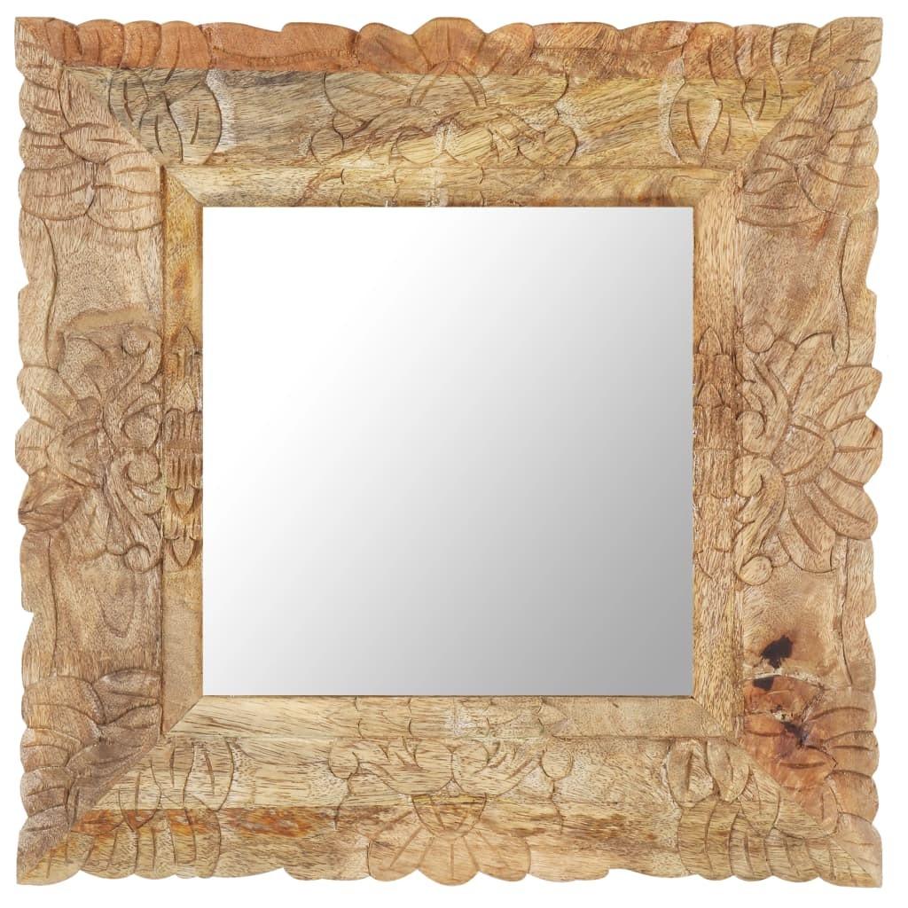 Spejl 50x50 cm massivt mangotræ