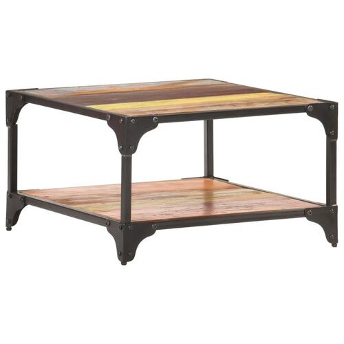 Sofabord 60x60x35 cm massivt genbrugstræ