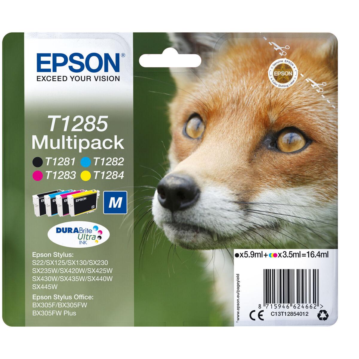 EPSON Blæk Multipak C13T12854012 T1285 Fox Sort Cyan Magenta Gul