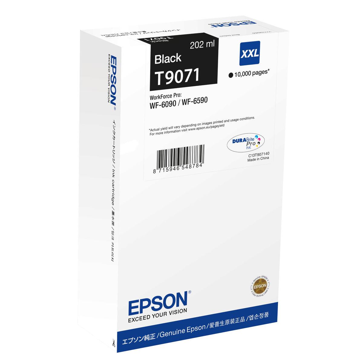 Epson C13T90714N blækpatron - Sort, original, 10.000 sider billede