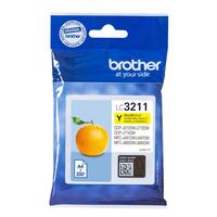 Original blækpatron Brother LC-3211Y Gul