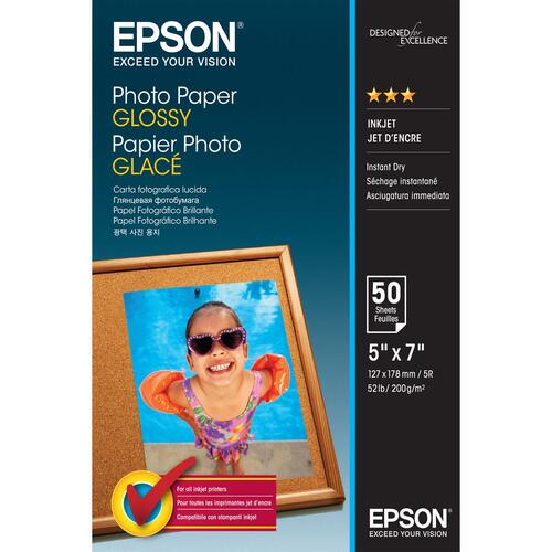 Epson Glossy fotopapir 13 × 18 cm - 50 ark, 200 g/m²