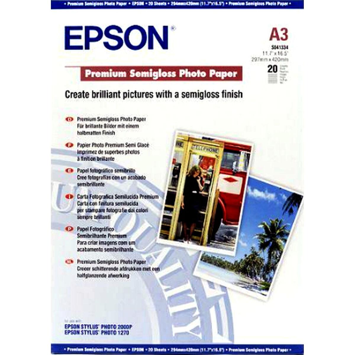 Epson satin fotopapir A3 - 255 g/m², 20 ark