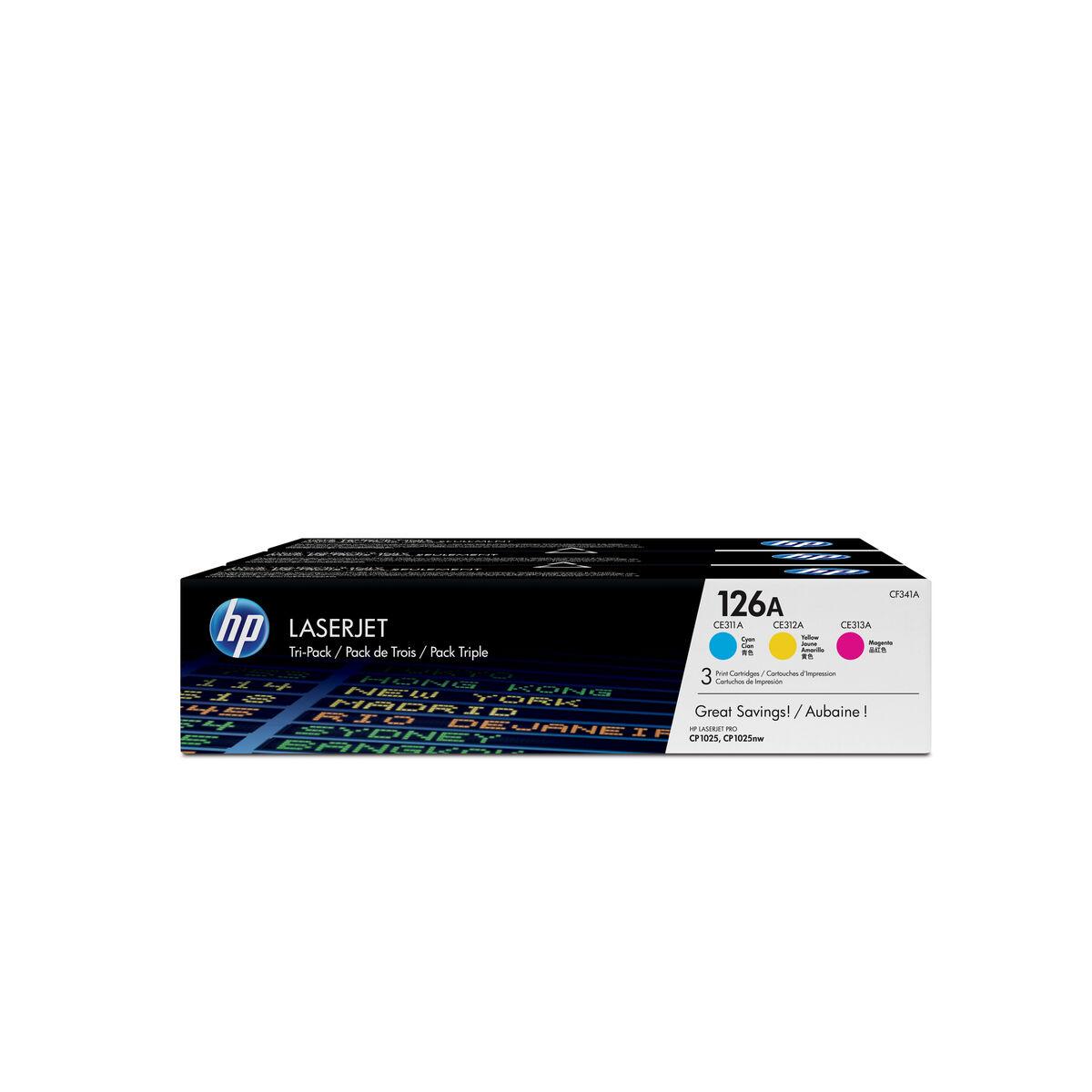 HP 126A / CF341A - 3-Pack Toner (Yellow Magenta Cyan) - Lasertoner Cyan