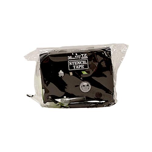Lamineret tape til mærkningsmaskiner Brother STE-161 Sort Sort/Hvid 36 mm x 3 m