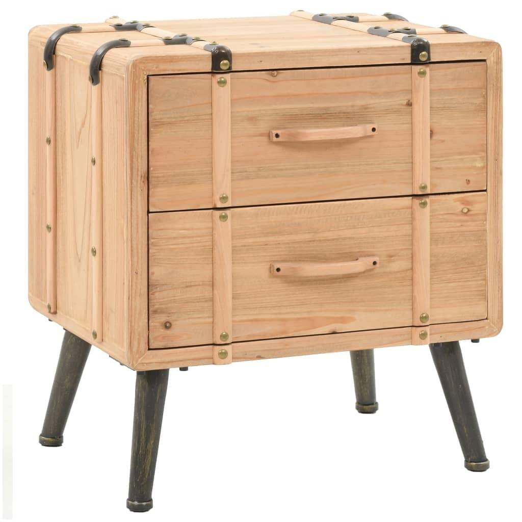 Sengeskab massivt fyrretræ 50 x 35 x 57 cm