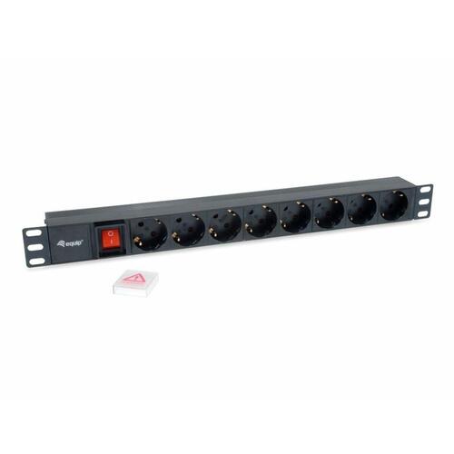 Schuko 19 "8 Way multistikdåse Equip 333283