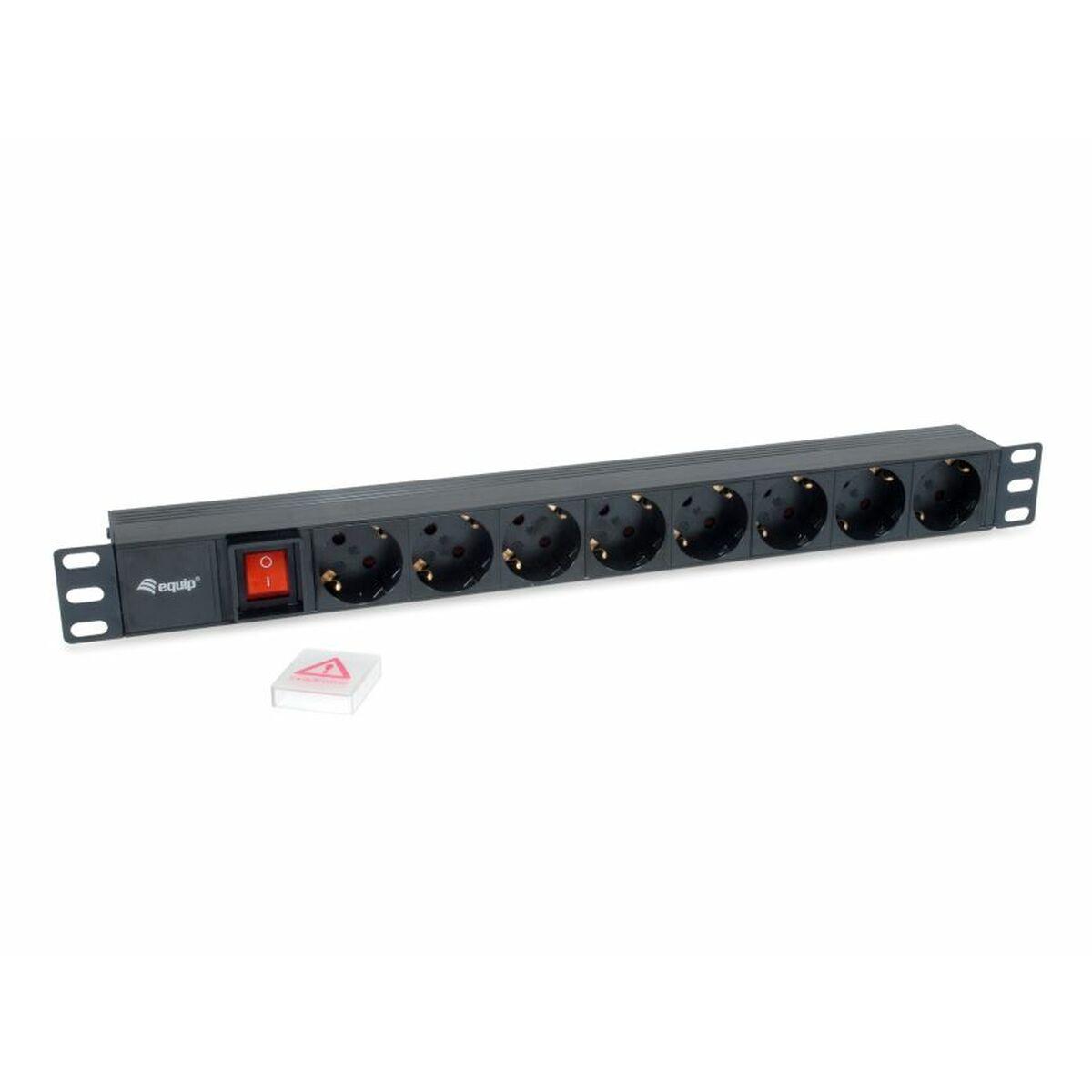 Schuko 19 "8 Way multistikdåse Equip 333283