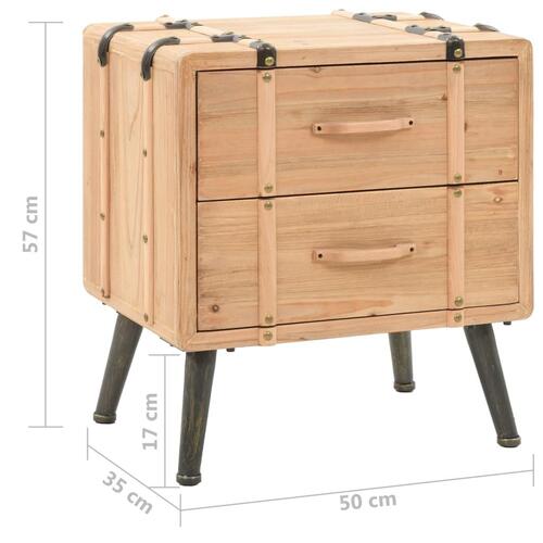 Sengeskab massivt fyrretræ 50 x 35 x 57 cm