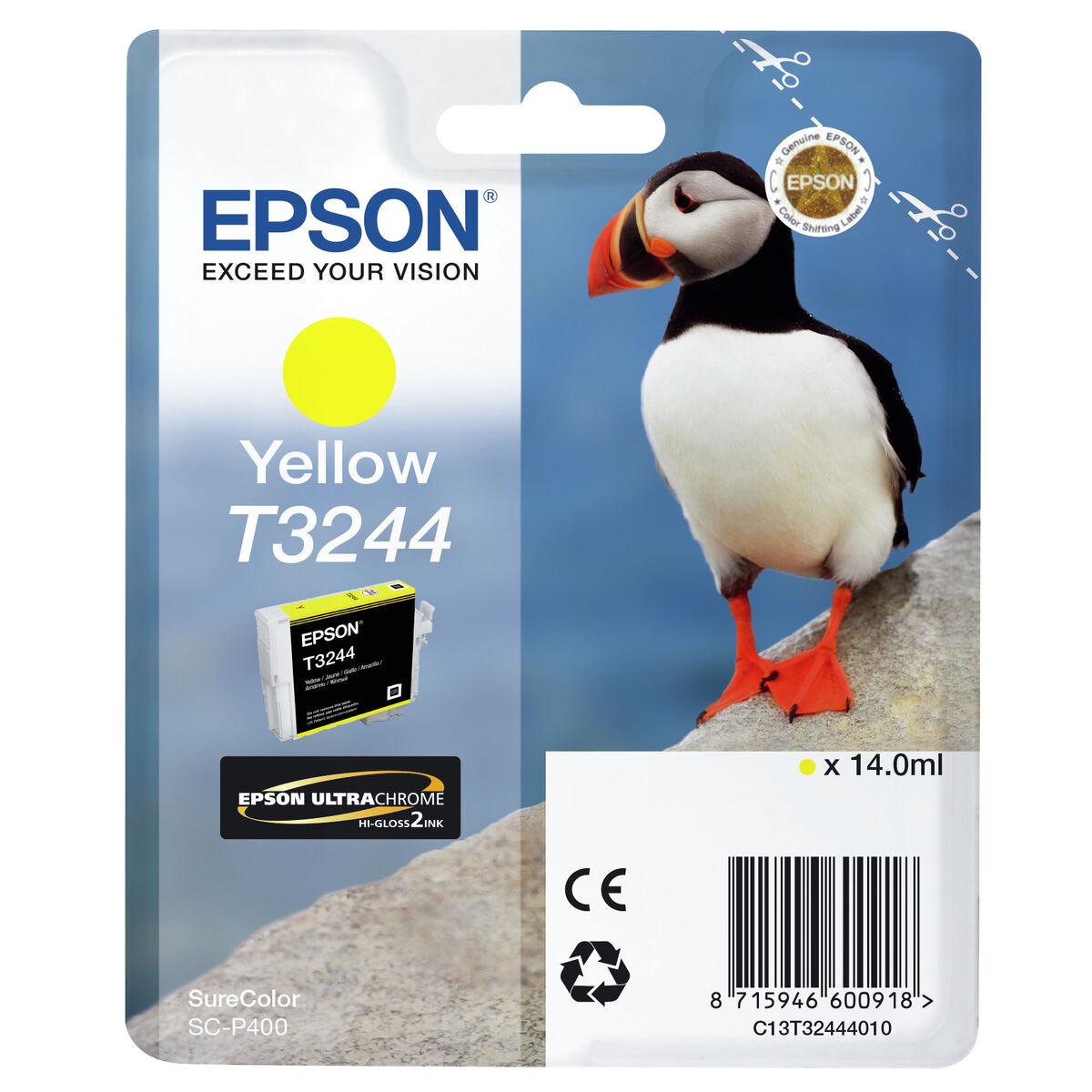 Epson T3244 gul blækpatron - original til SureColor SC‑P400 billede