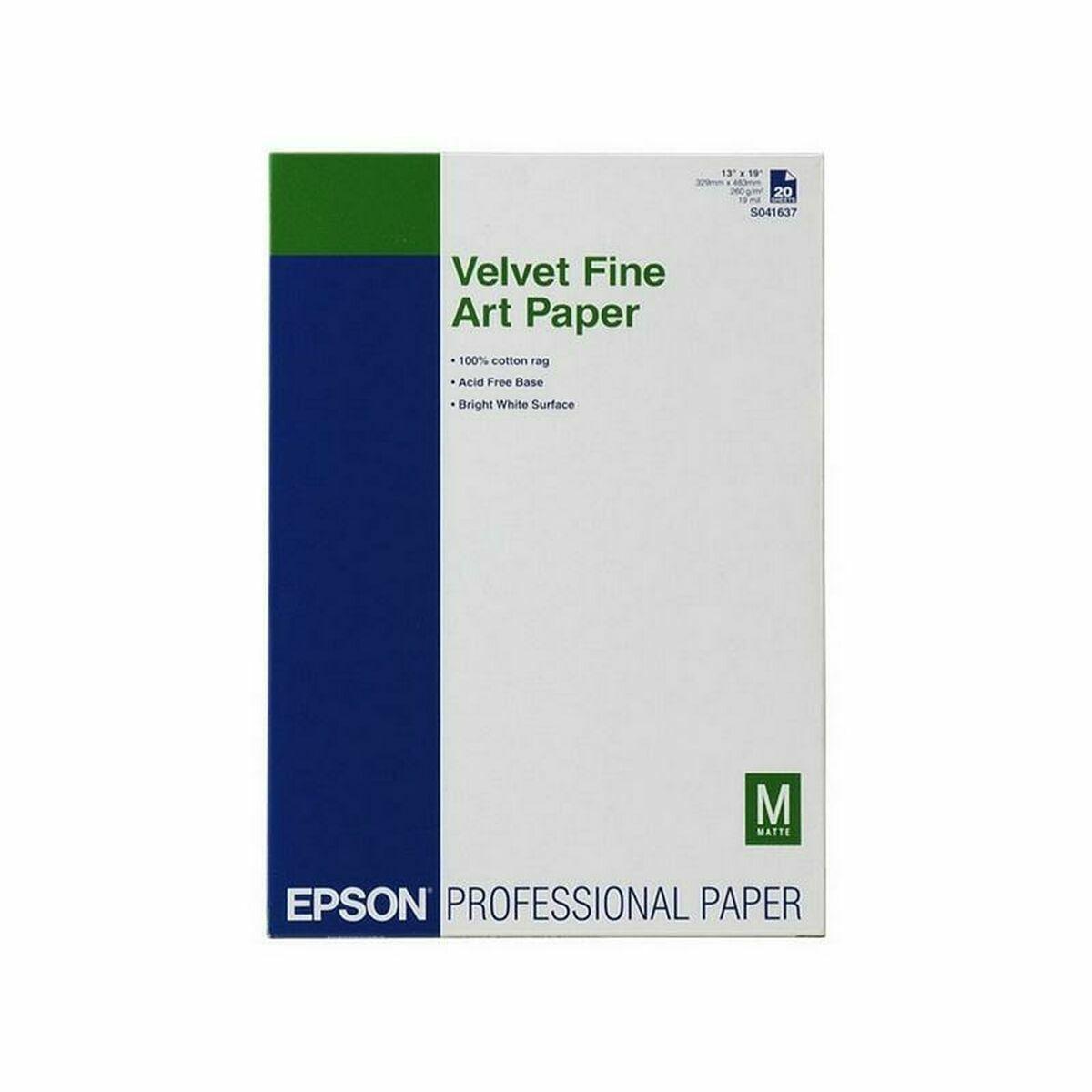 Epson fotopapir A3 - Velvet Fine Art, mat, 20 ark