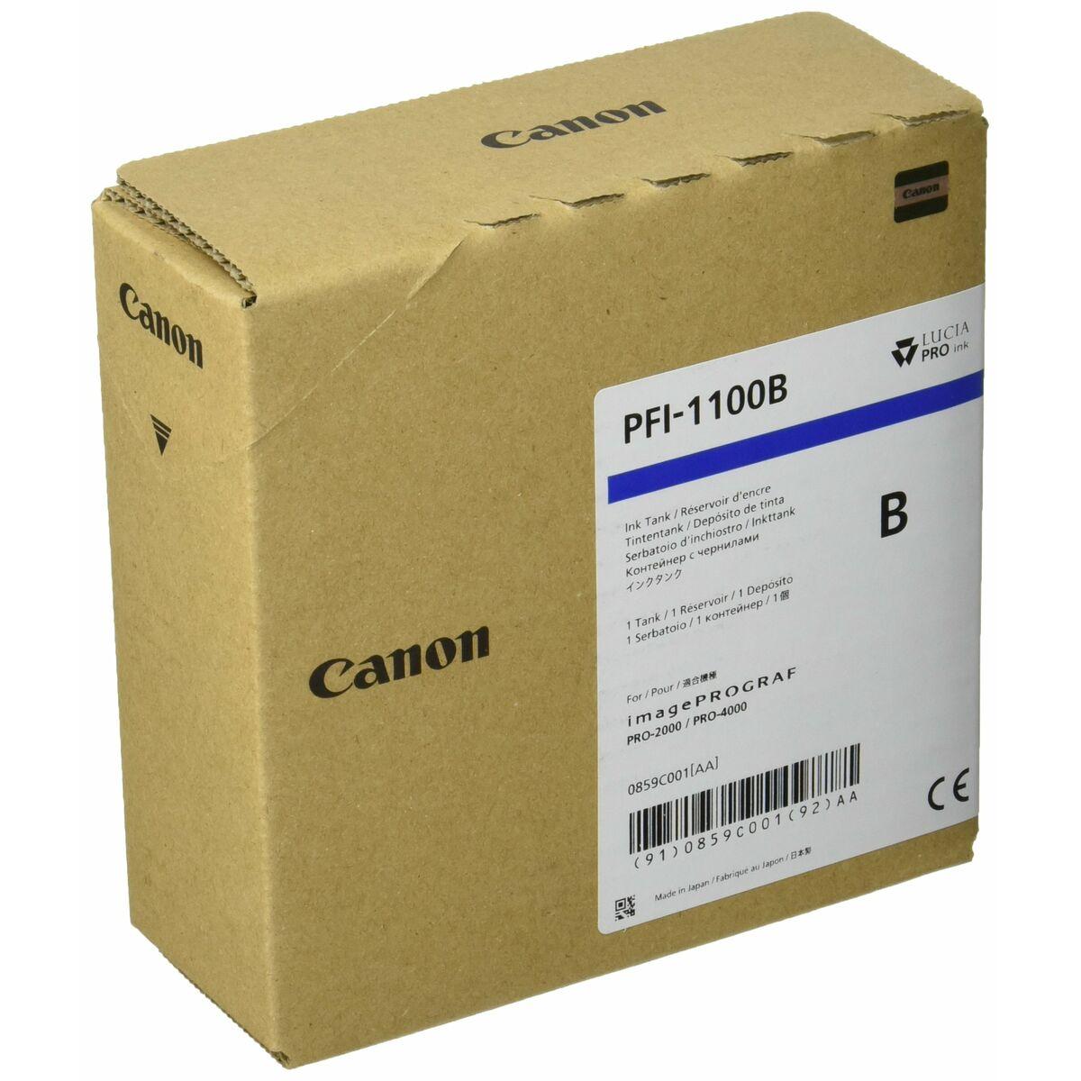 Canon PFI-1100B blækpatron - Blå, 160 ml (original) billede