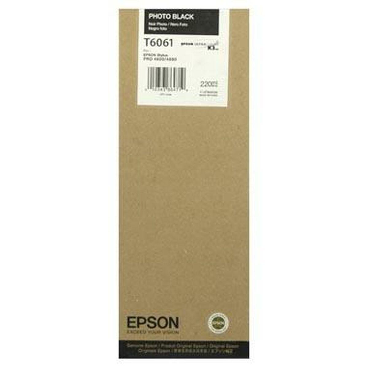 Epson T6061 original blækpatron - Photo Black (Sort)