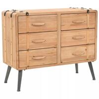 Kommode 91x35x73 cm massivt grantræ