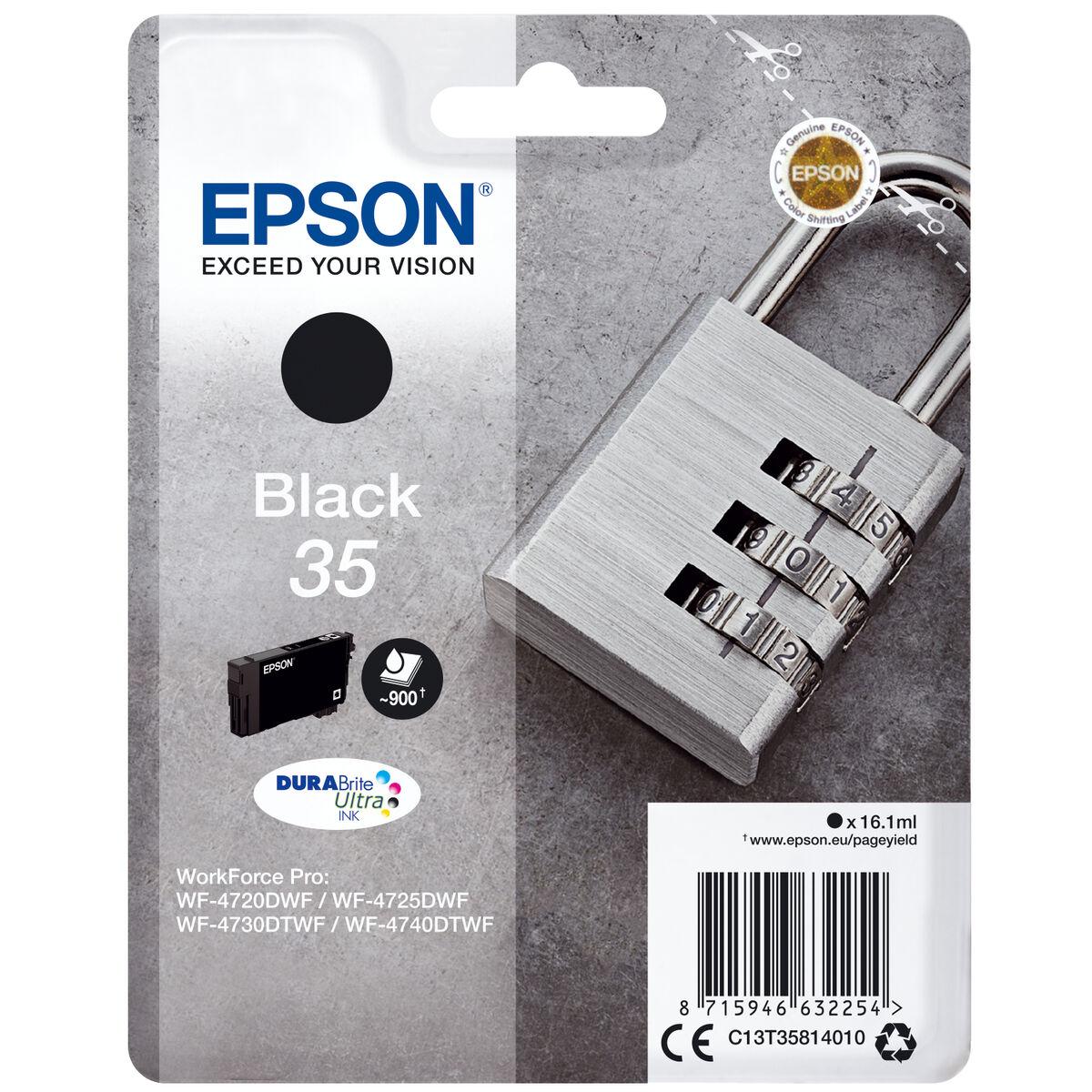 Epson C13T35814010 blækpatron, sort - 16,1 ml (Original) billede