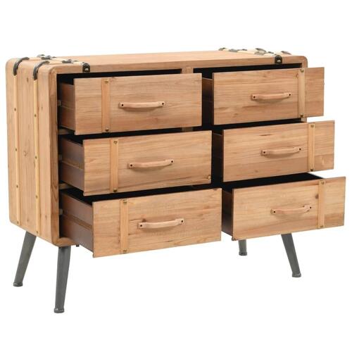Kommode 91x35x73 cm massivt grantræ