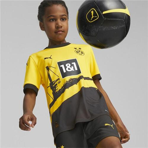 Kortærmet fodboldtrøje til børn Puma BVB Home Jersey Replica Jr (116 cm)