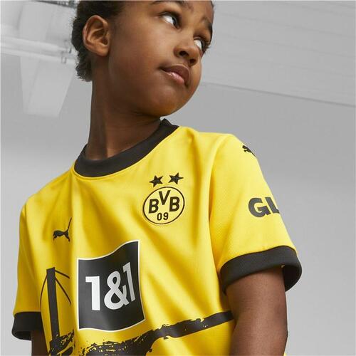 Kortærmet fodboldtrøje til børn Puma BVB Home Jersey Replica Jr (116 cm)