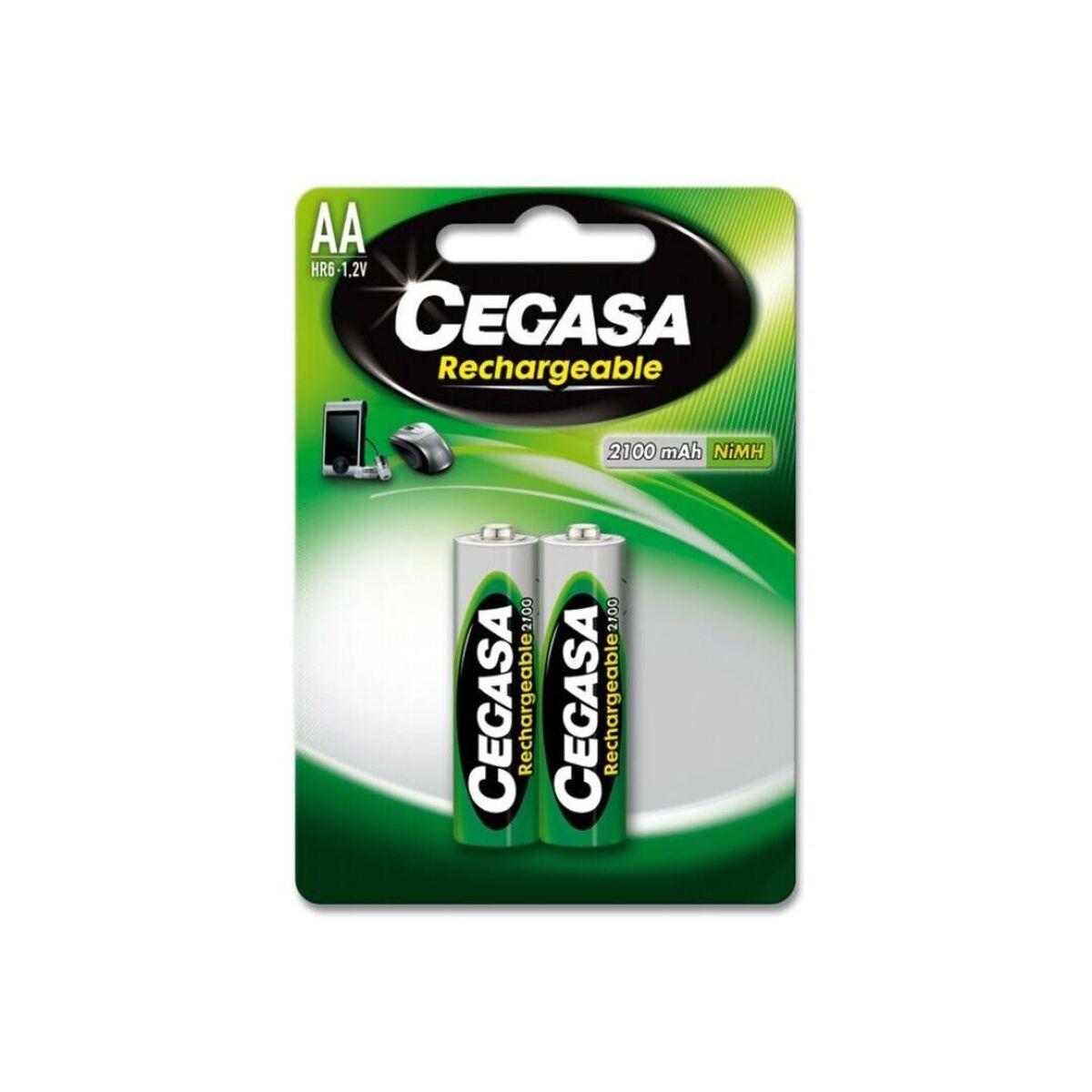 Genopladelige batterier Cegasa 104371 2100 mAh (2 uds)