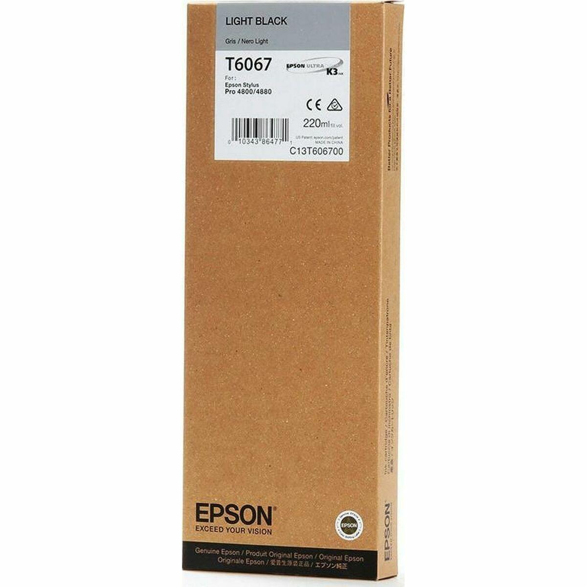 Epson C13T606700 blækpatron - Sort, 220 ml (Original)