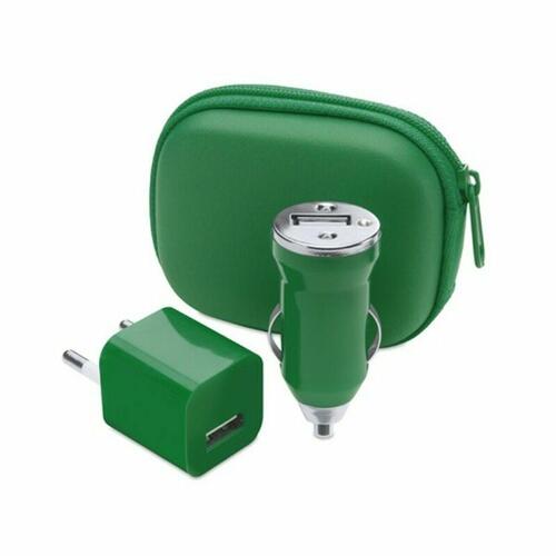 Sæt med Opladere 144331 (2 stk) 1000 mAh Sort