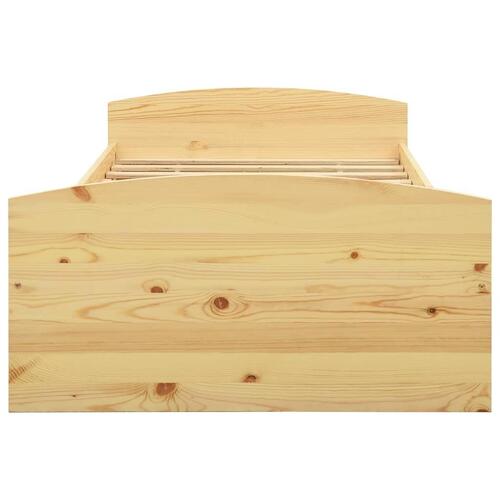 Sengeramme med 2 skuffer 90x200 cm massivt fyrretræ