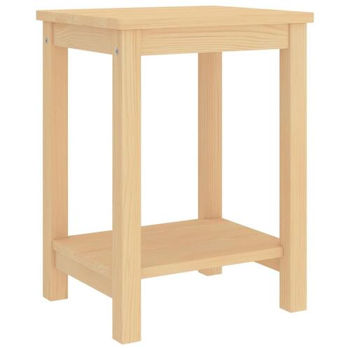 Sengeborde 2 stk. 35x30x47 cm massivt fyrretræ lys træfarve