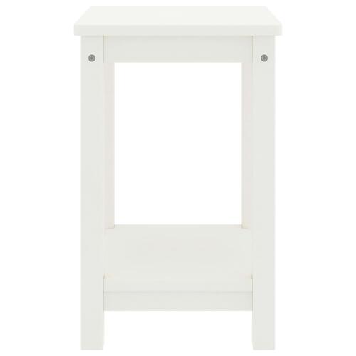 Sengeborde 2 stk. 35x30x47 cm massivt fyrretræ hvid