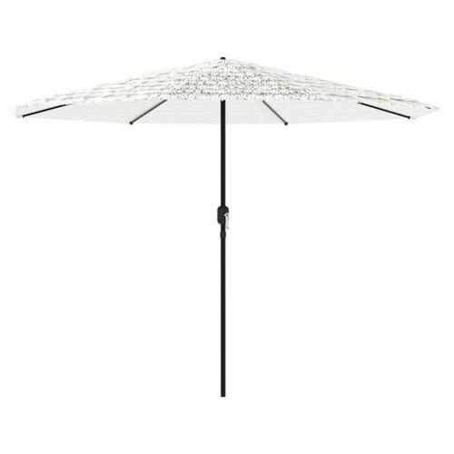 Parasol med stålstang 324x324x247 cm hvid