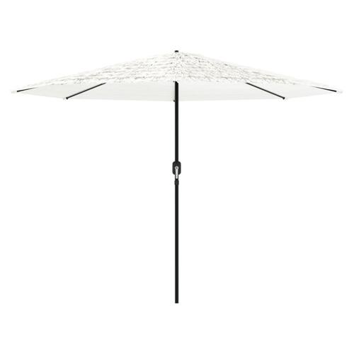 Parasol med stålstang 324x324x247 cm hvid