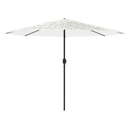 Parasol med stålstang 324x324x247 cm hvid