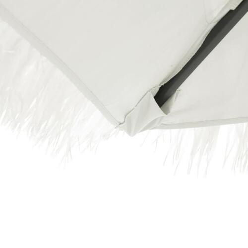 Parasol med stålstang 324x324x247 cm hvid