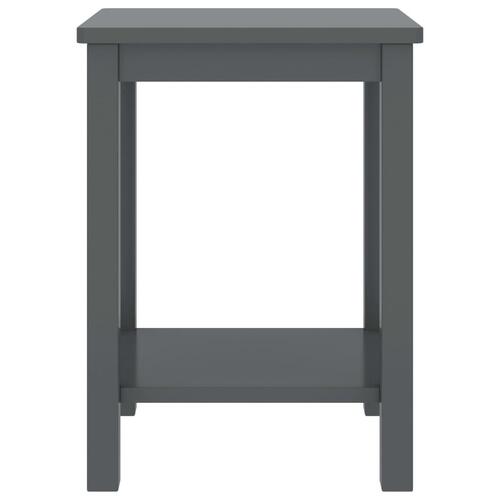 Sengeskabe 2 stk. 35x30x47 cm massivt fyrretræ mørkegrå