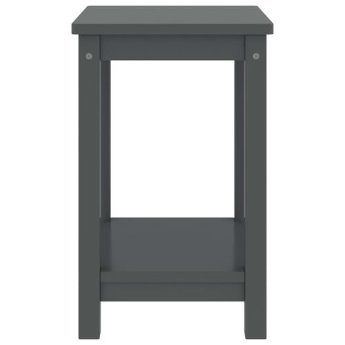Sengeskabe 2 stk. 35x30x47 cm massivt fyrretræ mørkegrå