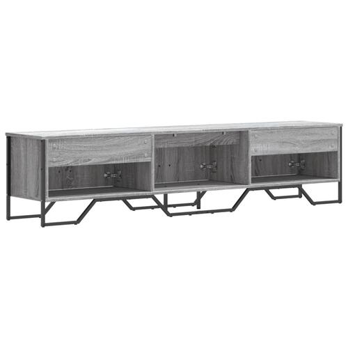 Tv-bord 180x34x41 cm konstrueret træ grå sonoma-eg