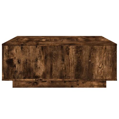 Sofabord 100x100x40 cm konstrueret træ røget egetræsfarve