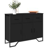 Skab 97x32,5x74,5 cm konstrueret træ sort