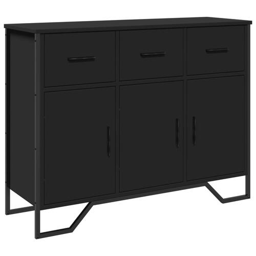 Skab 97x32,5x74,5 cm konstrueret træ sort