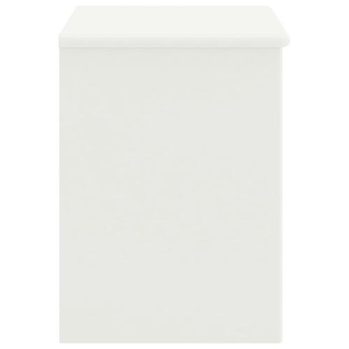 Sengebord 35x30x40 cm massivt fyrretræ hvid