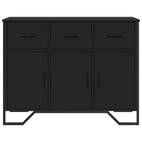 Skab 97x32,5x74,5 cm konstrueret træ sort