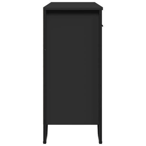 Skab 97x32,5x74,5 cm konstrueret træ sort