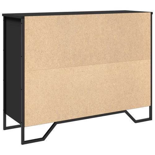 Skab 97x32,5x74,5 cm konstrueret træ sort