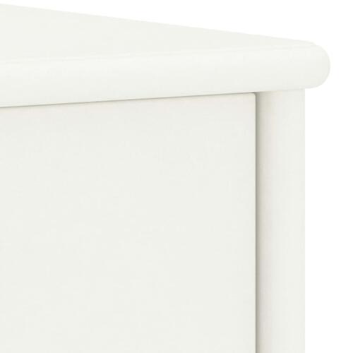 Sengebord 35x30x40 cm massivt fyrretræ hvid
