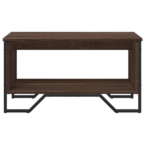 Sofabord 75x51x40 cm konstrueret træ brun egetræsfarve